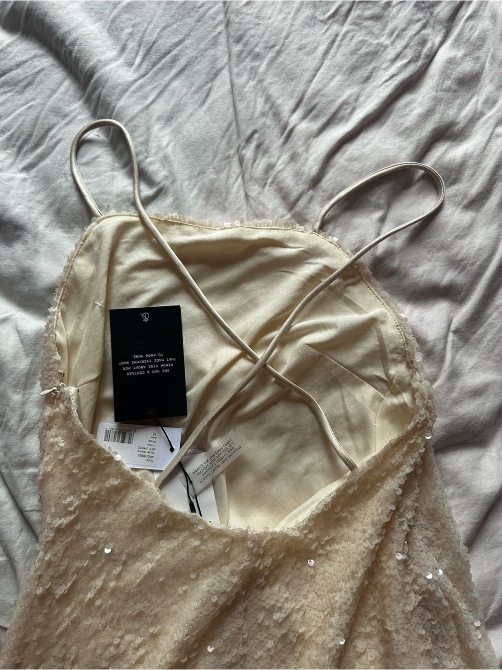Sequin Slip Maxi Dress in Champagne - Picture 12 of 12